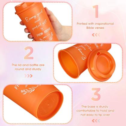 Imagem de Copos de café de plástico reutilizáveis Skylety, pacote com 20, 470 ml, multicoloridos