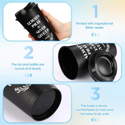 Imagem de Copos de café de plástico Skylety com 60 pacotes de 470 ml com tampas pretas