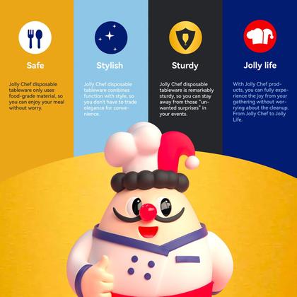 Imagem de Copos de café descartáveis JOLLY CHEF 350mL com tampas, pacote com 100