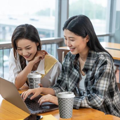 Imagem de Copos de café descartáveis JOLLY PARTY 350mL com tampas 100 conjuntos