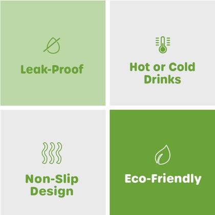 Imagem de Copos de café quentes isolados de papel ondulado de 450 ml, 50 conjuntos com tampas