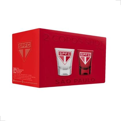 Imagem de Copos de Dose Shot Cachaça Tequila Time Futebol Kit 2