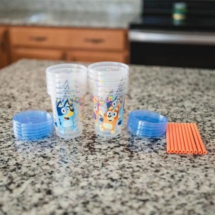 Copos de palha para crianças The First Years Bluey Take & Toss 300 ml ...