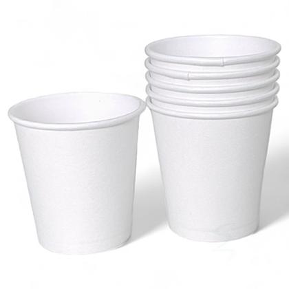 Imagem de Copos De Papel Café Chá 100Ml Branco Biodegradável Kit c/ 600 Unid
