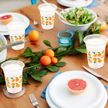 Imagem de Copos de plástico descartáveis Funnymoom Little Cutie 16 onças 60 unidades