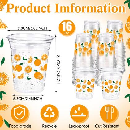 Imagem de Copos de plástico descartáveis Funnymoom Little Cutie 16 onças 60 unidades