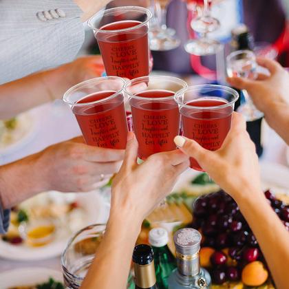 Imagem de Copos de plástico descartáveis Funnymoom, pacote 60, 350 ml