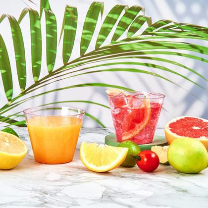 Imagem de Copos de plástico JOLLY CHEF 270 ml roxos, pacote com 100 copos de festa