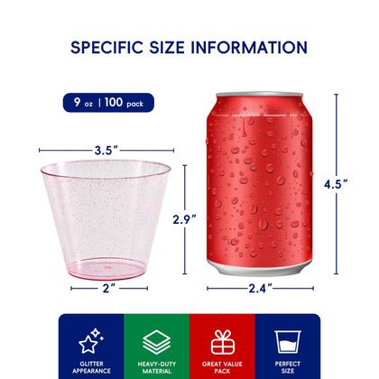 Imagem de Copos de plástico JOLLY CHEF 270 ml roxos, pacote com 100 copos de festa