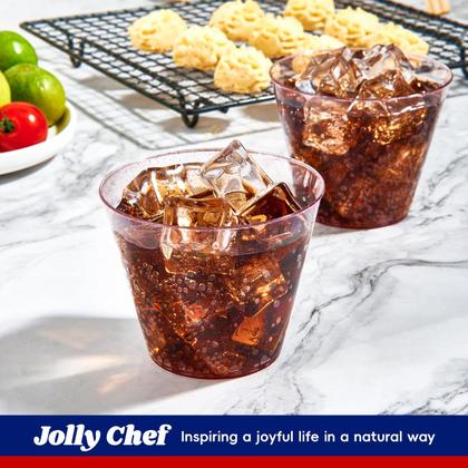 Imagem de Copos de plástico JOLLY CHEF 270 ml roxos, pacote com 100 copos de festa