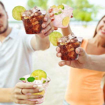 Imagem de Copos de plástico JOLLY CHEF 270 ml roxos, pacote com 100 copos de festa