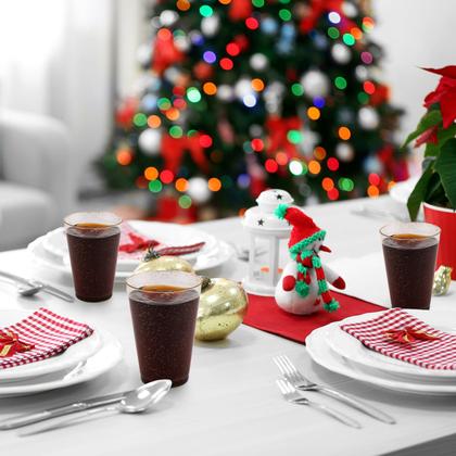 Imagem de Copos de plástico JOLLY CHEF 400 ml, pacote com 50 copos Gold Glitter