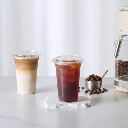 Imagem de Copos de plástico Turbo Bee 350 ml 200 conjuntos com tampas sem palha