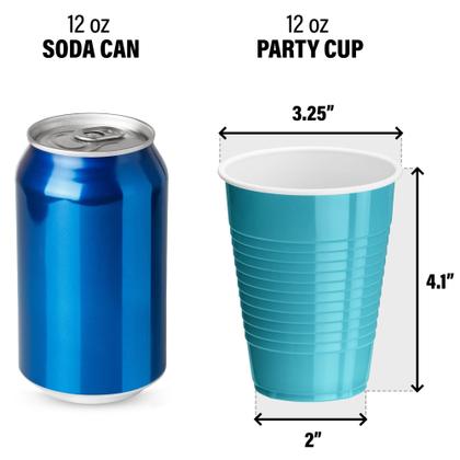 Imagem de Copos de plástico turquesa DecorRack de 350 ml descartáveis (40 unidades)