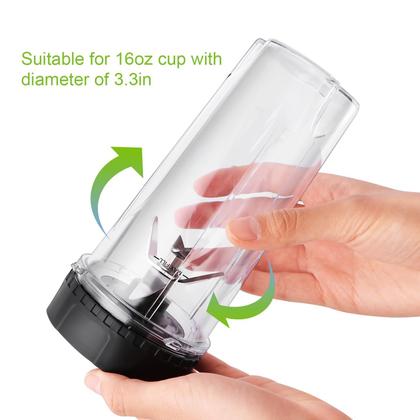 Imagem de Copos de Reposição para Blender Ninja - Pacote com 2 Unidades de 473ml com Tampas