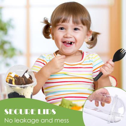 Imagem de Copos de sobremesa de plástico descartáveis TOFLEN 500mL (pacote com 50)