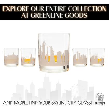 Imagem de Copos de uísque Greenline Goods Skyline New York City Set 2