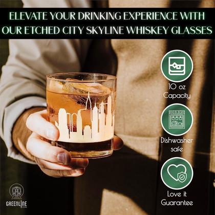 Imagem de Copos de uísque Greenline Goods Skyline New York City Set 2