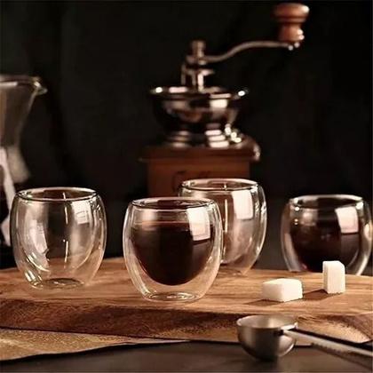 Imagem de Copos De Vidro Borasilicato Duplo 80ml Nespresso 06 Unidades