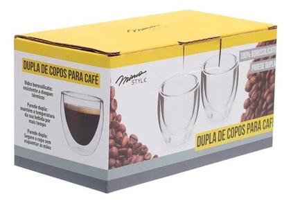 Imagem de Copos De Vidro Borasilicato Duplo 80ml Nespresso 06 Unidades