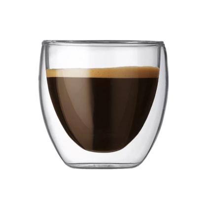 Imagem de Copos De Vidro Borossilicato Duplo 80ml Expresso 6 Unidades