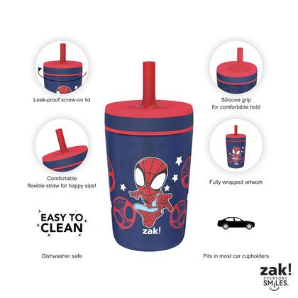 Imagem de Copos Infantis Zak Designs Marvel Spider-Man Kelso - Pacote com 2 Unidades