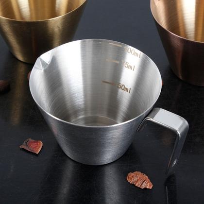 Imagem de Copos Inox Café Espresso 100ml Cilindro De Inox Graduado