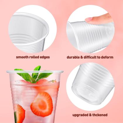 Imagem de Copos plásticos diplasteis, pacote de 2400, 150 ml, transparentes para festas