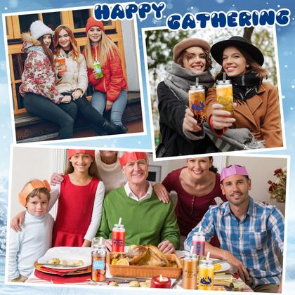 Imagem de Copos Skylety Winter Reutilizáveis - 400ml, com Tampa e Canudo