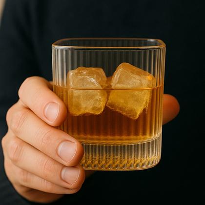 Imagem de Copos Vidro Quadrado Texturizado 12un 228ml Transparente