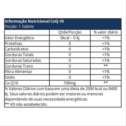 Imagem de COQ-10 100mg PERFORMANCE 60 TABLETES