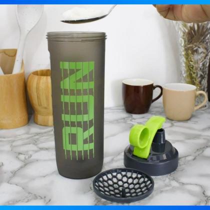 Imagem de Coqueteleira Academia Shaker Shakeira Garrafa Fitness C/ Rede 740ml