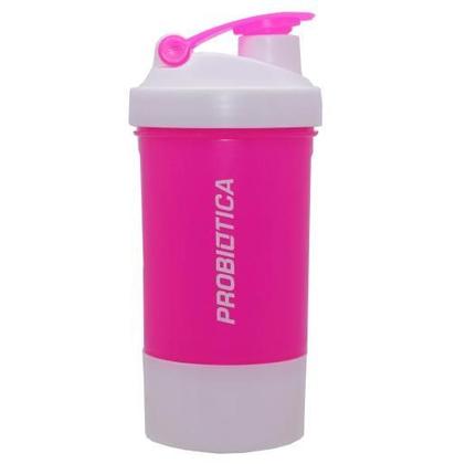 Imagem de Coqueteleira Copo Treino Academia Com Porta Whey Rosa 500Ml