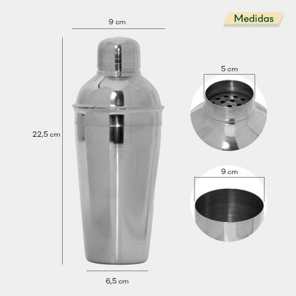 Imagem de Coqueteleira Inox 500ml Profissional Bar Coquetel Drinks