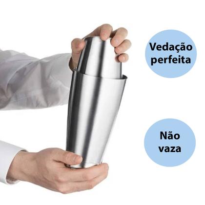 Imagem de Coqueteleira Inox 820 ml Boston Profissional Com Peso Para Drinks Bartender