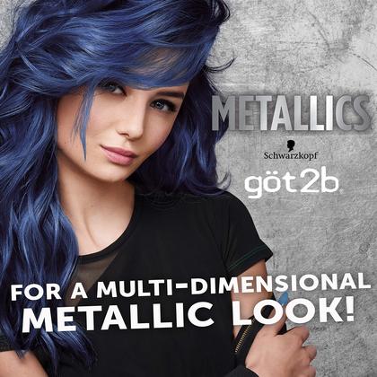 Cor de cabelo Schwarzkopf Got2b Metallics M67 Blue Mercury - Tinta