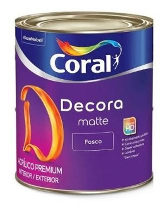 Imagem de Coral Decora Matte Acrilico Fosco Cor Pedra Esculpida 3,2L