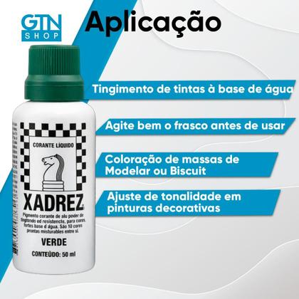 Imagem de Corante Líquido Xadrez Sherwin Williams 50ml 12 Peças Verde