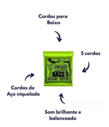 Imagem de Corda .045 Para Baixo 5 Cordas Regular Slinky Ernie Ball