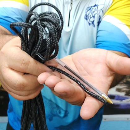 Imagem de Corda 4mm 10 metro Preta Polipropileno Náutica Carga Camping