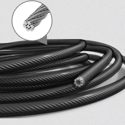 Imagem de Corda De Pular De Aço Com Cabo De Espuma Ajustável E Rolamento Rápido Para Fitness