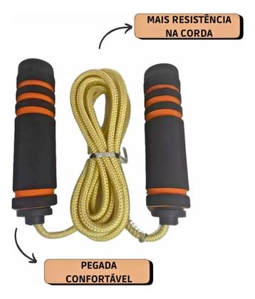 Imagem de Corda De Pular Exercício Funcional exercício funcional Academia Jumpe Cardiovascular Pula Corda Boxe Hit Luta