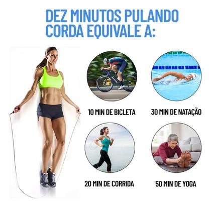 Imagem de Corda De Pular Exercício Funcional exercício funcional Academia Jumpe Cardiovascular Pula Corda Boxe Hit Luta