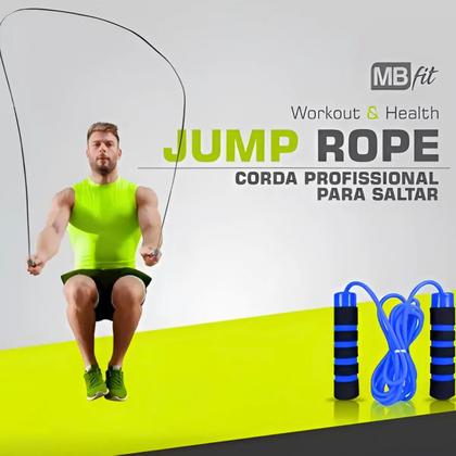 Imagem de Corda De Pular Exercício Funcional exercício funcional Academia Jumpe Cardiovascular Pula Corda Boxe Hit Luta