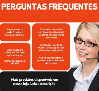 Imagem de Corda de pular Exercício Funcional profissional 3M aço