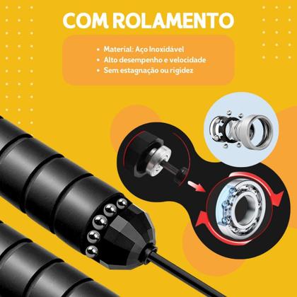 Imagem de Corda de Pular Exercício Funcional Profissional 3M - NL