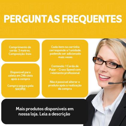 Imagem de Corda de Pular Exercício Funcional Profissional 3M - NL