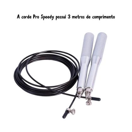 Imagem de Corda De Pular Exercício Funcional Speed Rope Rolamento 3m Cabo Aço