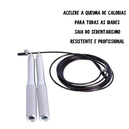 Imagem de Corda De Pular Exercício Funcional Speed Rope Rolamento 3m Cabo Aço