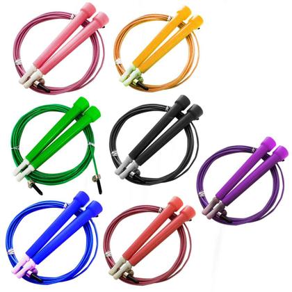 Imagem de Corda De Pular Exercício Funcional Speed Rope Rolamento 3m Cabo De Aço (Azul)